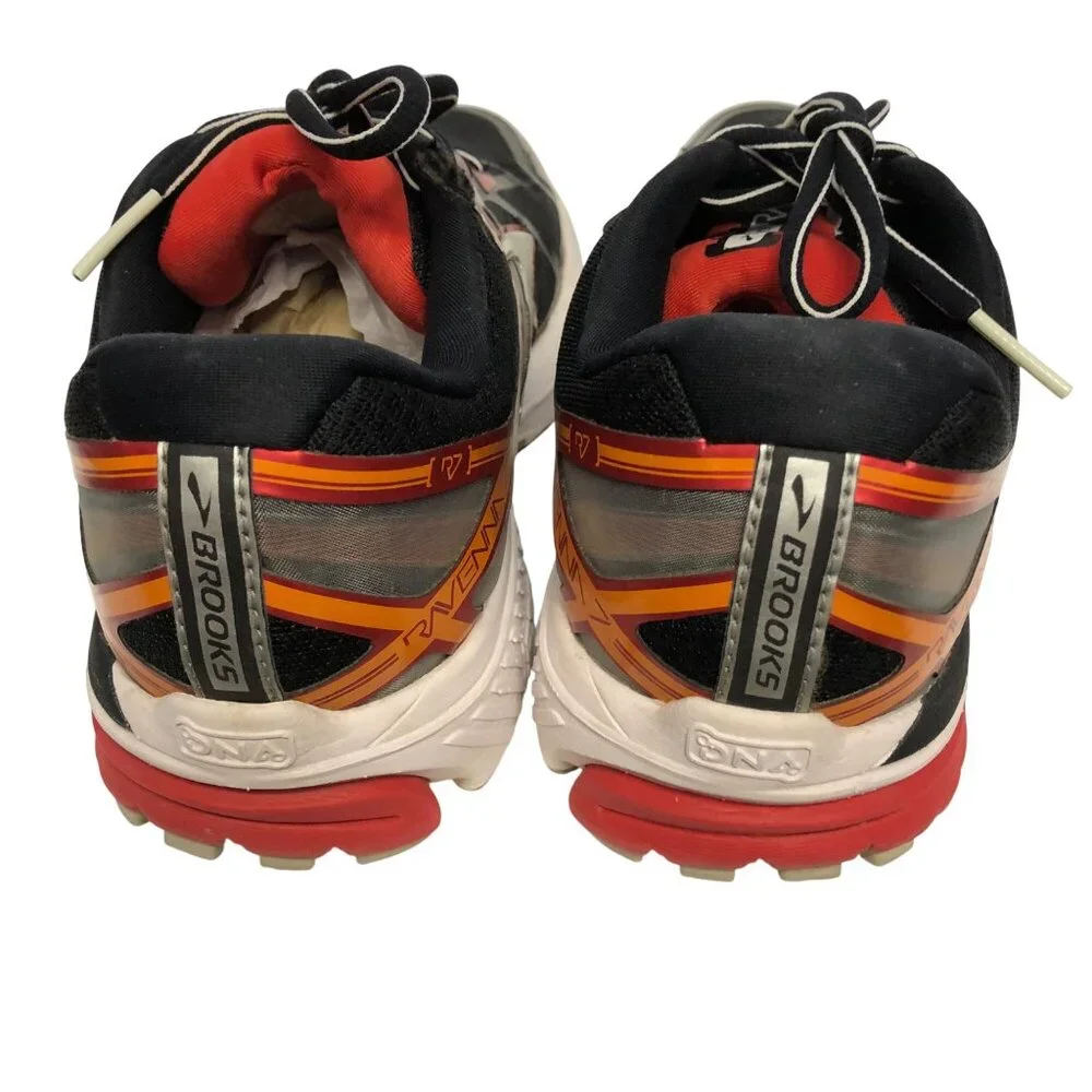Brooks Ravenna 7 R7 Black Red Orange Men s Running Training‎ Shoes SZ 8